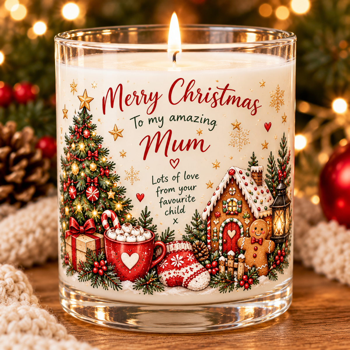 Mum’s Favourite Child Christmas Candle