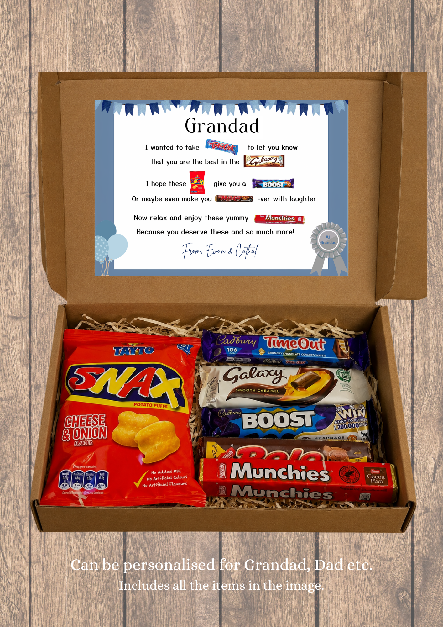 Personalised Fathers Day Treat Box
