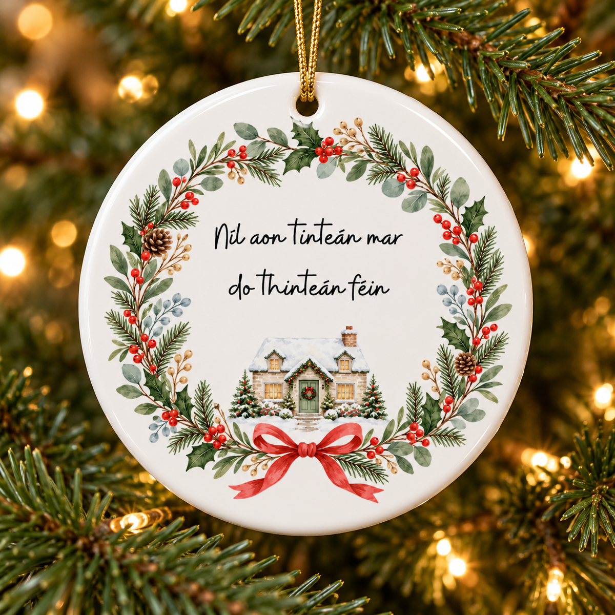 Irish saying Christmas ornament