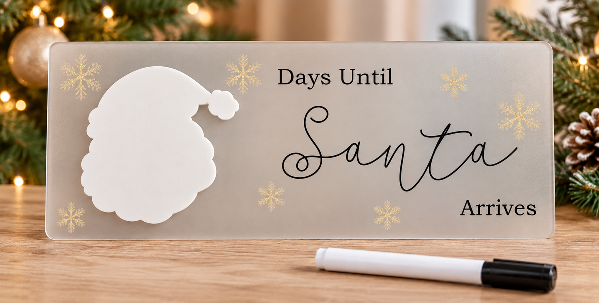 Santa Countdown Acrylic Sign