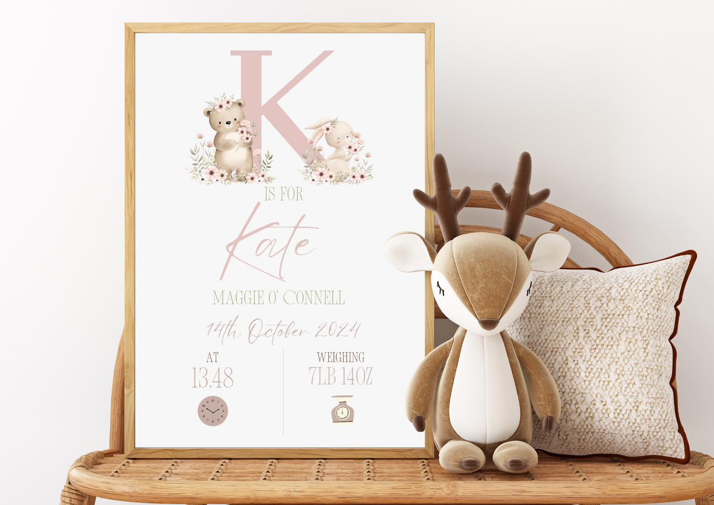 New Baby Details Framed Print