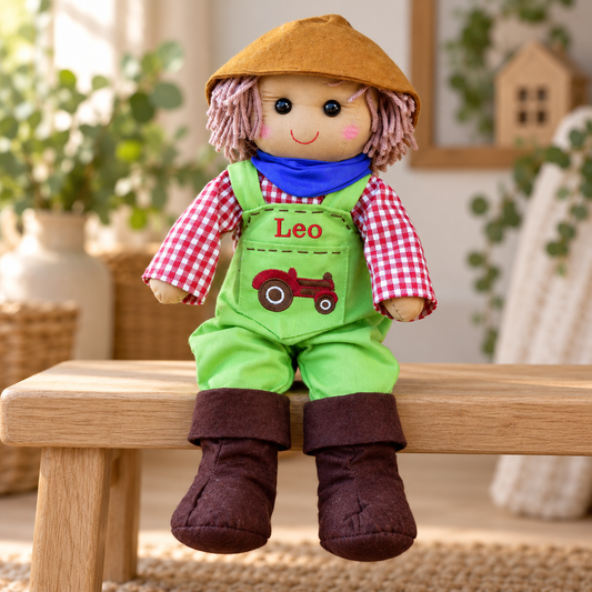 Personalised Farmer Rag Doll