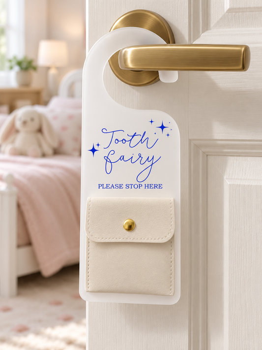 Tooth Fairy Door Hanger with Pouch