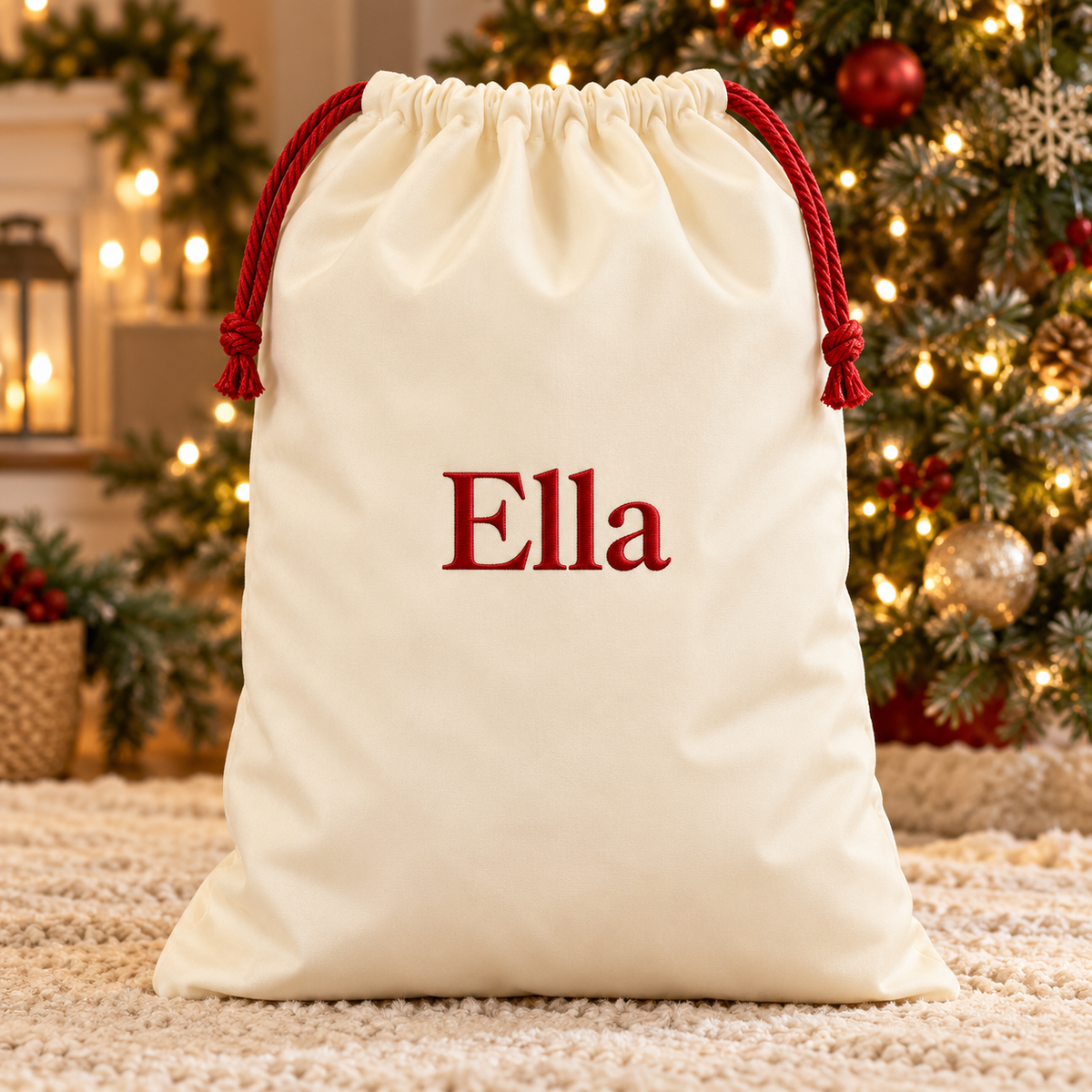 Personalised Embroidered Christmas Gift Sack