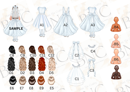 Communion Girl Illustration