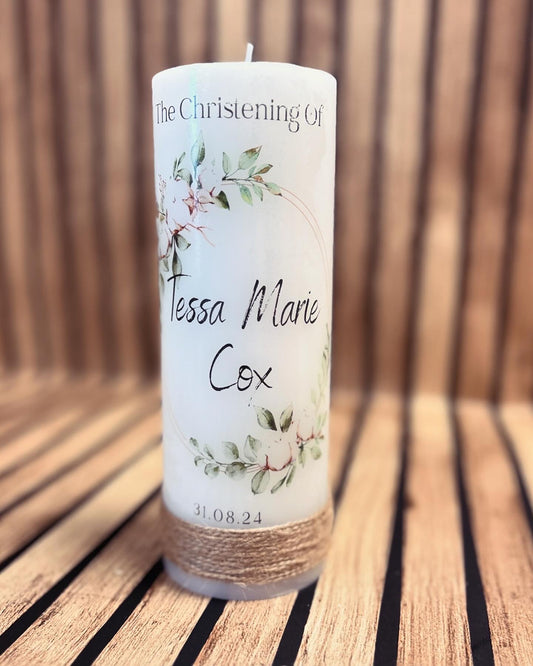Custom Christening Candle