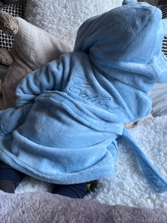 Embroidered Baby Bathrobe