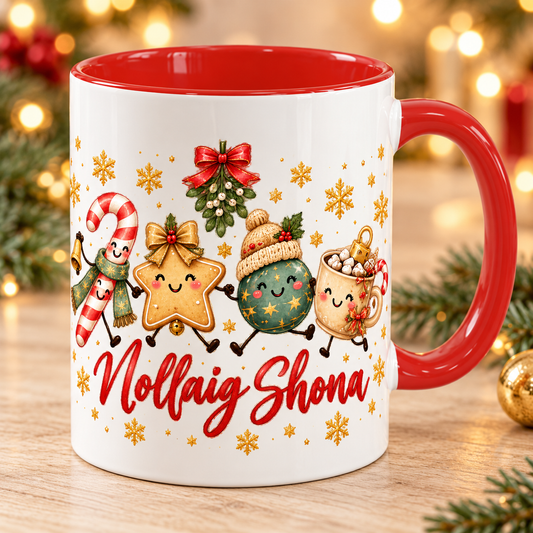 Personalised Nollaig Shona Christmas Mug