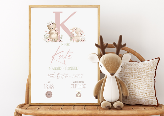 New Baby Details Framed Print
